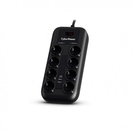 predlžovačka s prepäť.ochranou CyberPower 8x/1,8m +2xUSB